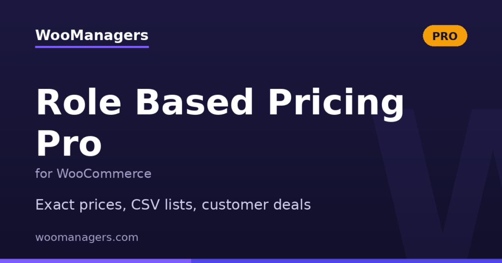 Role Based Pricing Pro for WooCommerce