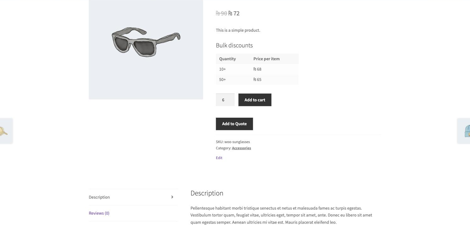 A wholesale customer sees their role price — original struck through.